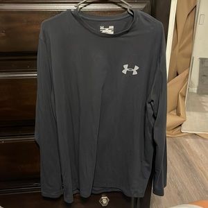 Under Armour, long sleeve, black loose, fit heat gear